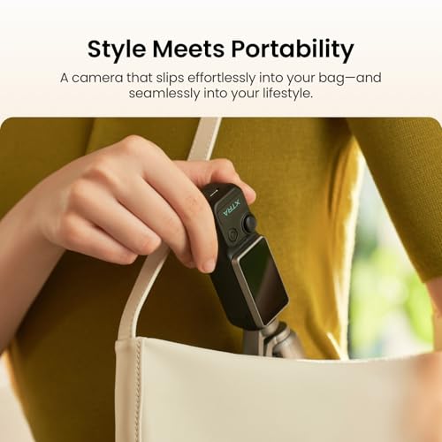 Xtra Muse, Vlogging Camera with 1'' CMOS & 4K/120fps Videos, Pocket Camera with 3-Axis Gimbal Stabilizer, Fast Focusing, Face/Object Tracking, Digital Video Camera for Photography, Digital Camera 4