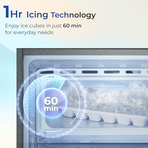 Haier 190L 2 Star Direct Cool Single Door Refrigerator | Toughened Glass Shelves | Fast Ice Making in Just 60 minutes | Large Veg Box| Easy Clean Back (HED-202TMSA-N, Moon Silver) 3