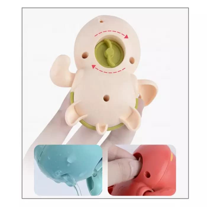 WISHKEY Pack of 2 Swimming Turtle Bath Toy for Babies, Floating Toys for Kids Tub, Cute Bathing Toys for Toddlers, Bathtub Toys for Baby Boys & Girls, Bathing Toys for Baby for 0-3 Years (Multicolor) 6
