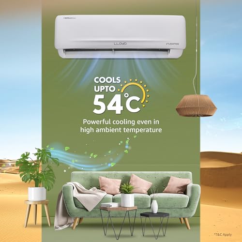 Lloyd 2 Ton 3 Star Inverter Split AC, 2026 New Star Rated (6 in 1 Convertible, Cools Up To 54°C, DG Mode, Ice Clean, Smart 4 Way Swing, Installation Check, White with Silver Deco Strip, GLS24I3GGCSR) 4