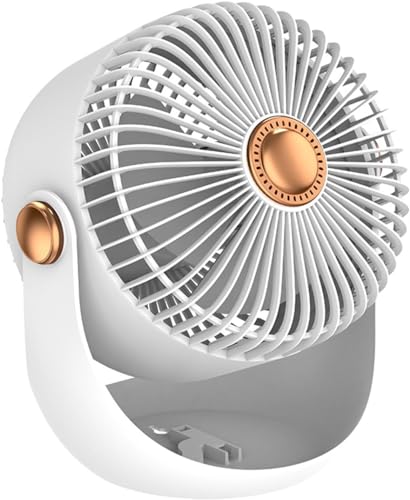Akari Ak-6" Rechargeable Table Fan USB TYPE C Desktop Air Circulation Fan Desktop Mini Fan Three-speed Adjustable Office Home Fan Table Fans (VAAYU-WHITE) 1