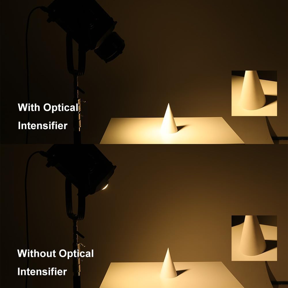 GVM 1200B AIO LED Video Light + 3X Optical Intensifier, 1200W Photography Lighting, 42800lux lux, Triple Brightness with Intensifier, 2700K-6800K, Bluetooth Control for Filmmaking Live Broadcast 3