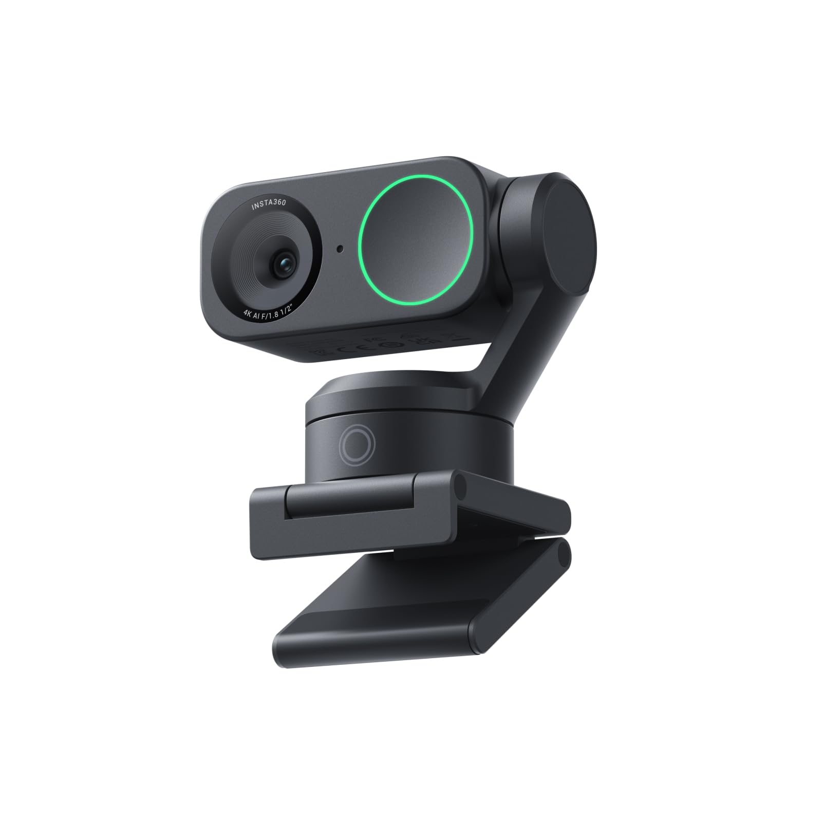 Insta360 Link 2 PTZ Dual Axis Gimbal AI-Powered 4K Webcam with 1/2" Sensor for Increased Detail, Pro Audio, Gesture Control, HDR, AI Tracking, Deskview and Streamer Mode - Built-in Privacy Protection 1