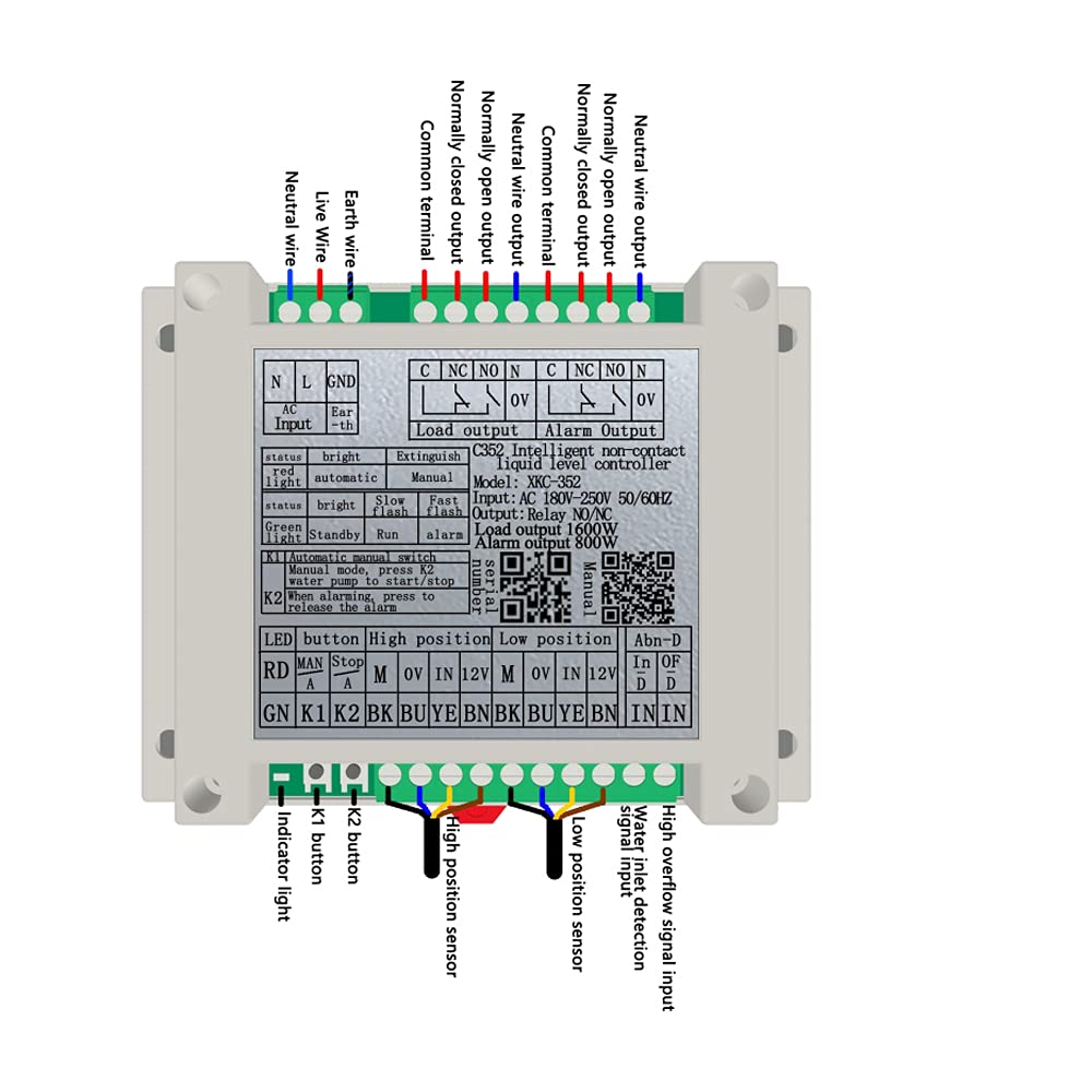 Automatic Water Level Controller Automatic Water Pump Controller for Overhead Tank with Two Non Contact Liquid Level Sensors Water Tank Automatic Filling System 5
