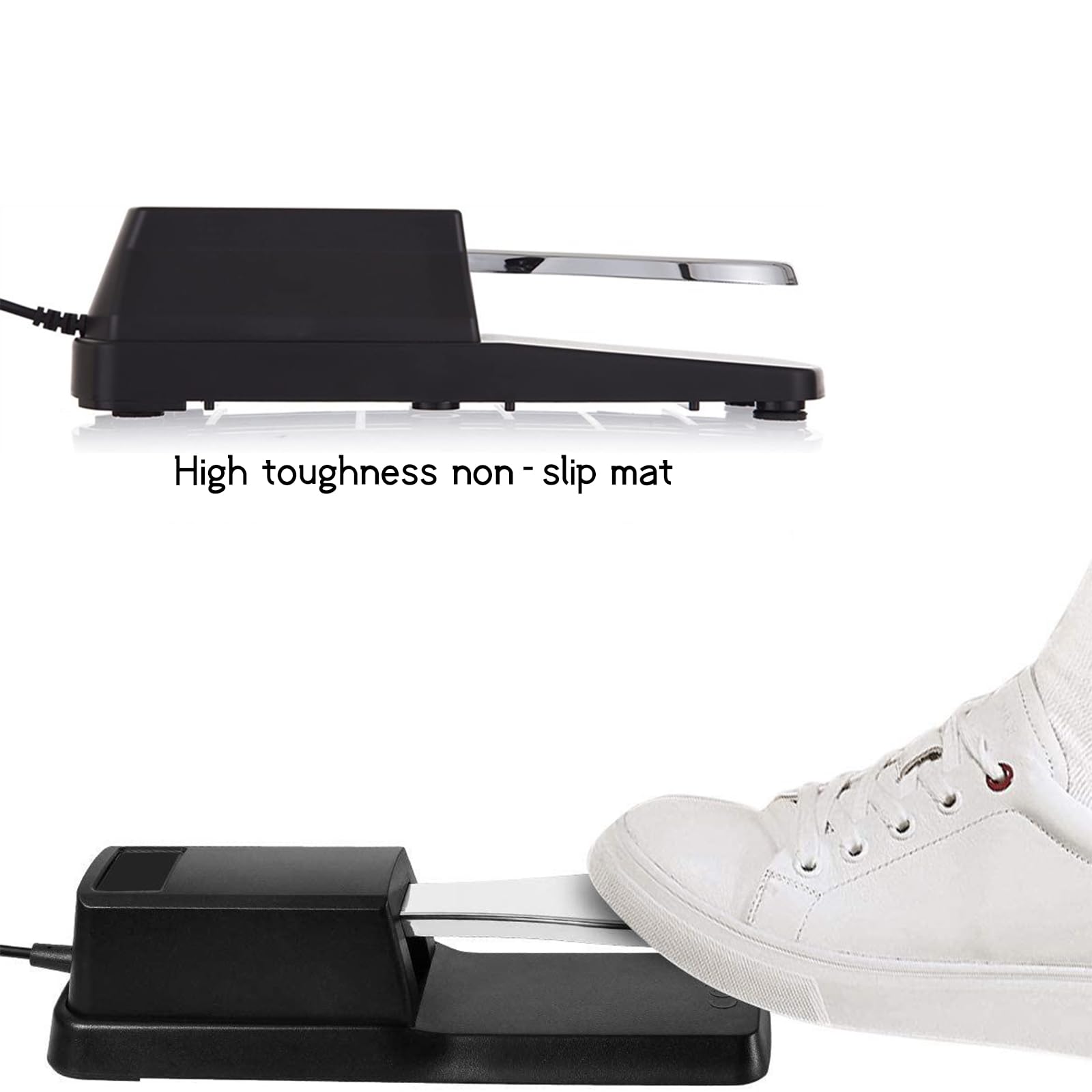 LokFy Sustain Pedal, Universal Electronic Organ Keyboard Pedal with Polarity Switch 1/4'' Input Plug, suitable for Digital Electric Piano, Piano Keyboard/MIDI Keyboard/Synthesizer, etc 3