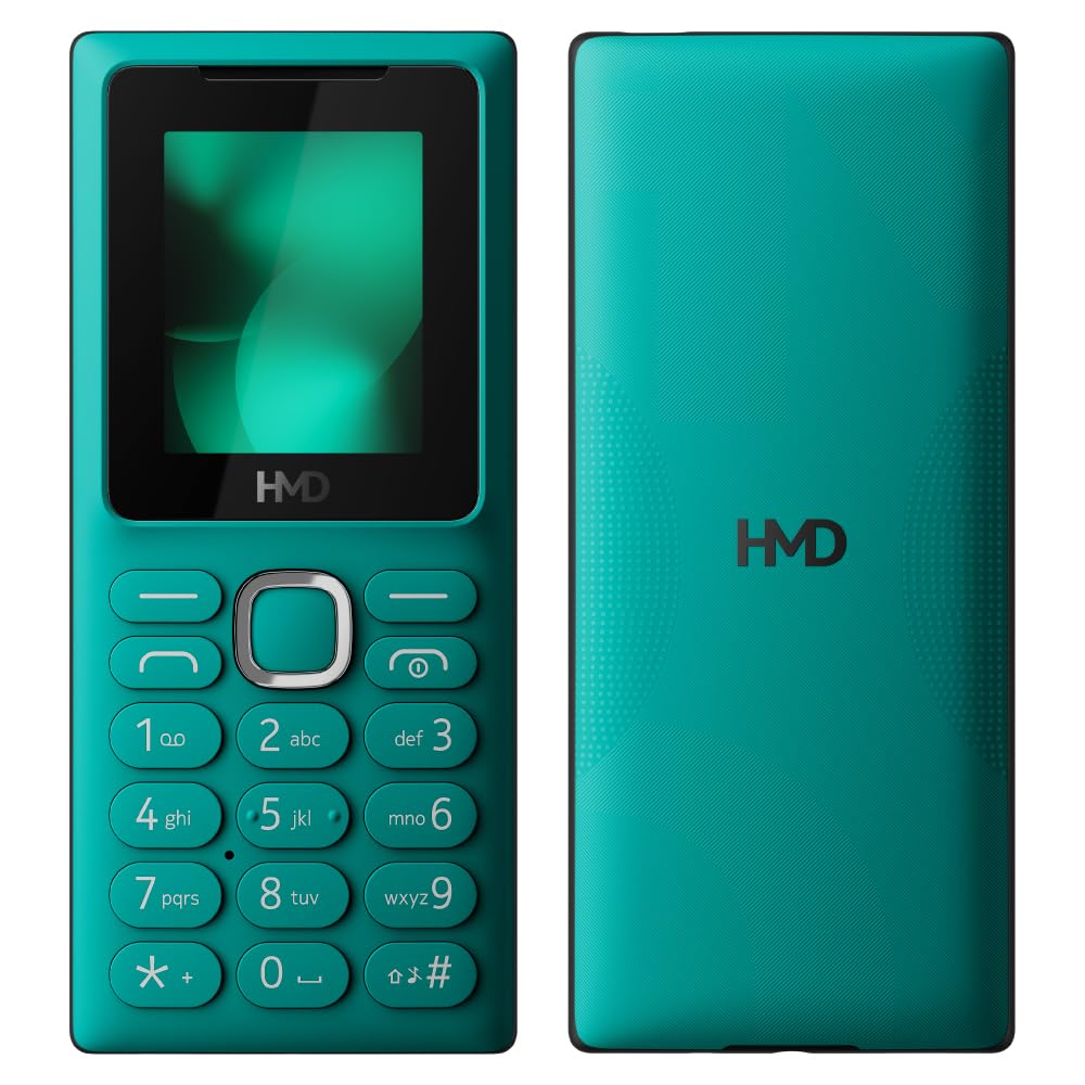 HMD 101 Keypad Mobile Phone |Dual SIM, Long Lasting Battery, Durable Design, Phone Talker, Wireless FM Radio, MP3 Player, MicroSD, 1-Year Replacement Guarantee | Teal 1