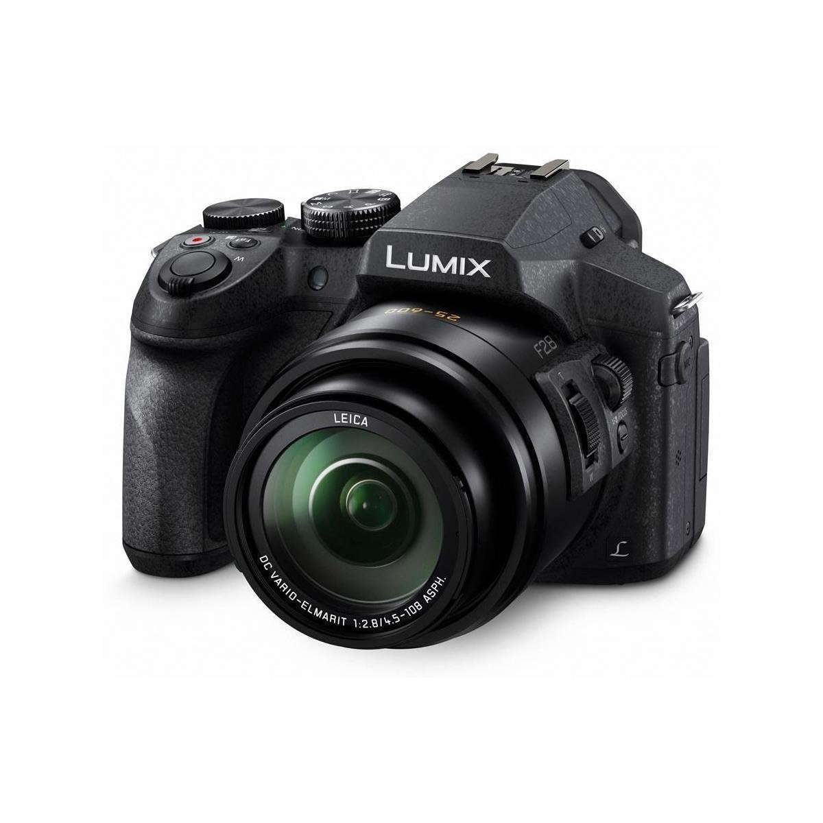 Panasonic Lumix DMC-FZ300 Digital Camera, 12.1 Megapixel, 1/2.3-inch Sensor, 4K Video, Splash/Dustproof Body, 24X Zoom Lens F2.8 Bundle with Bag, 32GB SD Card, Mac Software Pack, Filter, Cleaning Kit 3