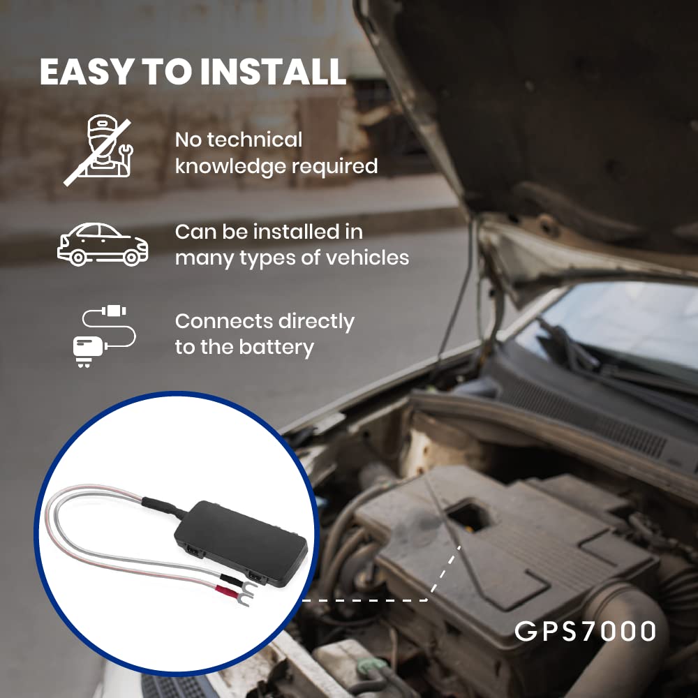 GPS7000-4G Hidden GPS Tracker for Vehicles | 90 Days of Service Included | Self & Easy Installation | After The 90 Days Included in The Service, You can Choose to Subscribe | No Hidden Fees 4