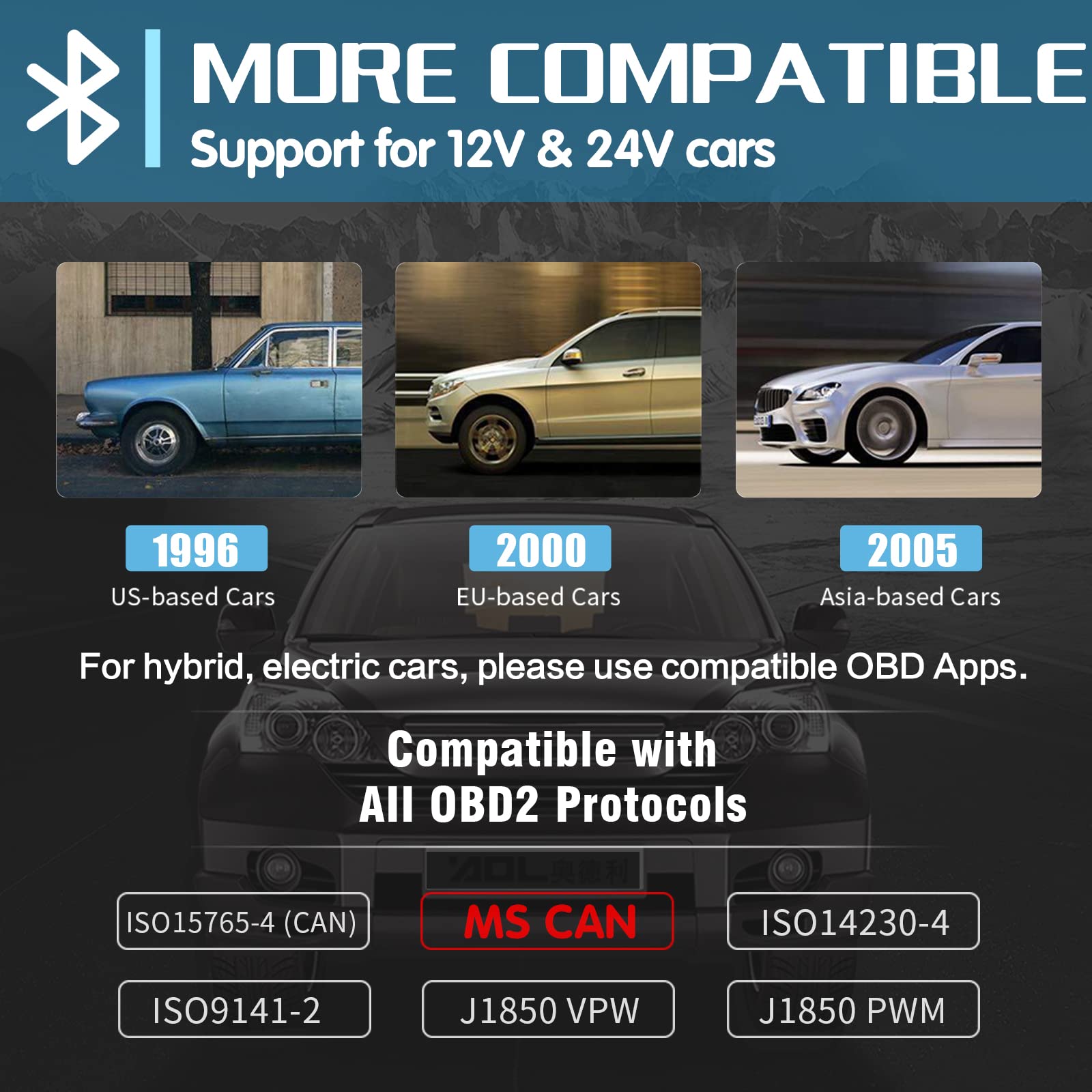 Vgate vLinker FS Bluetooth OBD2 Diagnostic Scan Tool, OBDII Car Code Reader for iOS, Android & Windows 6