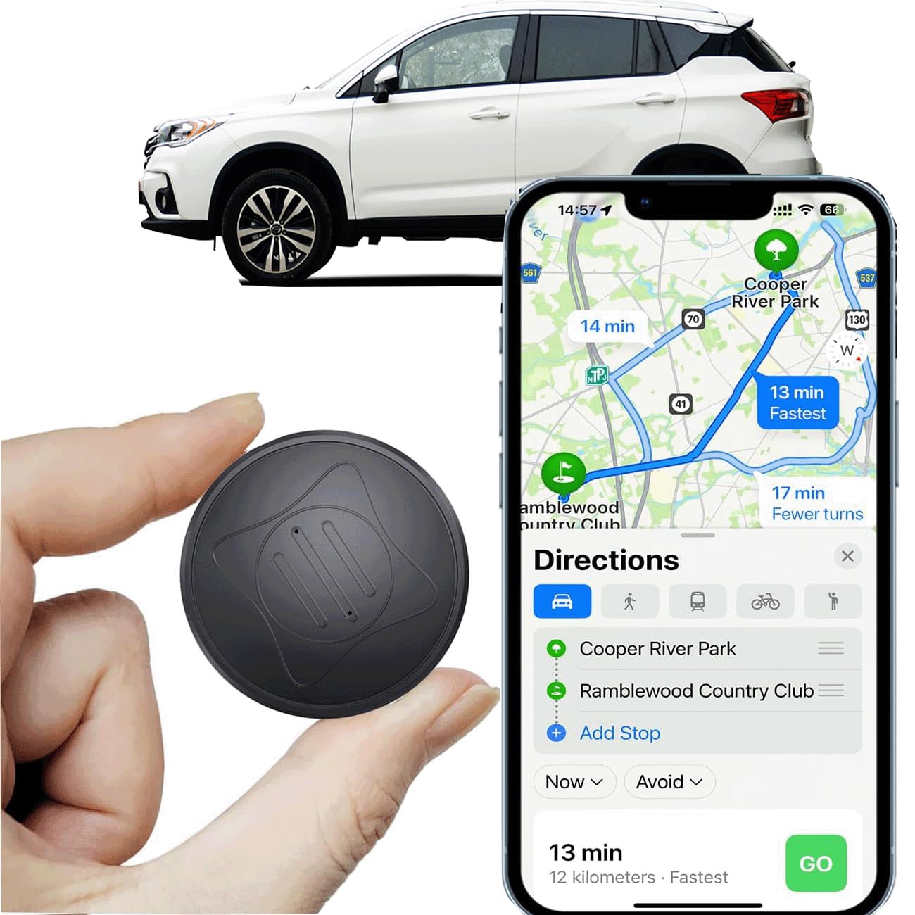 Mini GPS Tracker for Vehicles - Car GPS Tracker Portable Real Time Magnetic GPS Tracking Device,No Subscription Required/No Monthly Fee,Hidden GPS Trackers for Kids,Dogs,Trucks 1