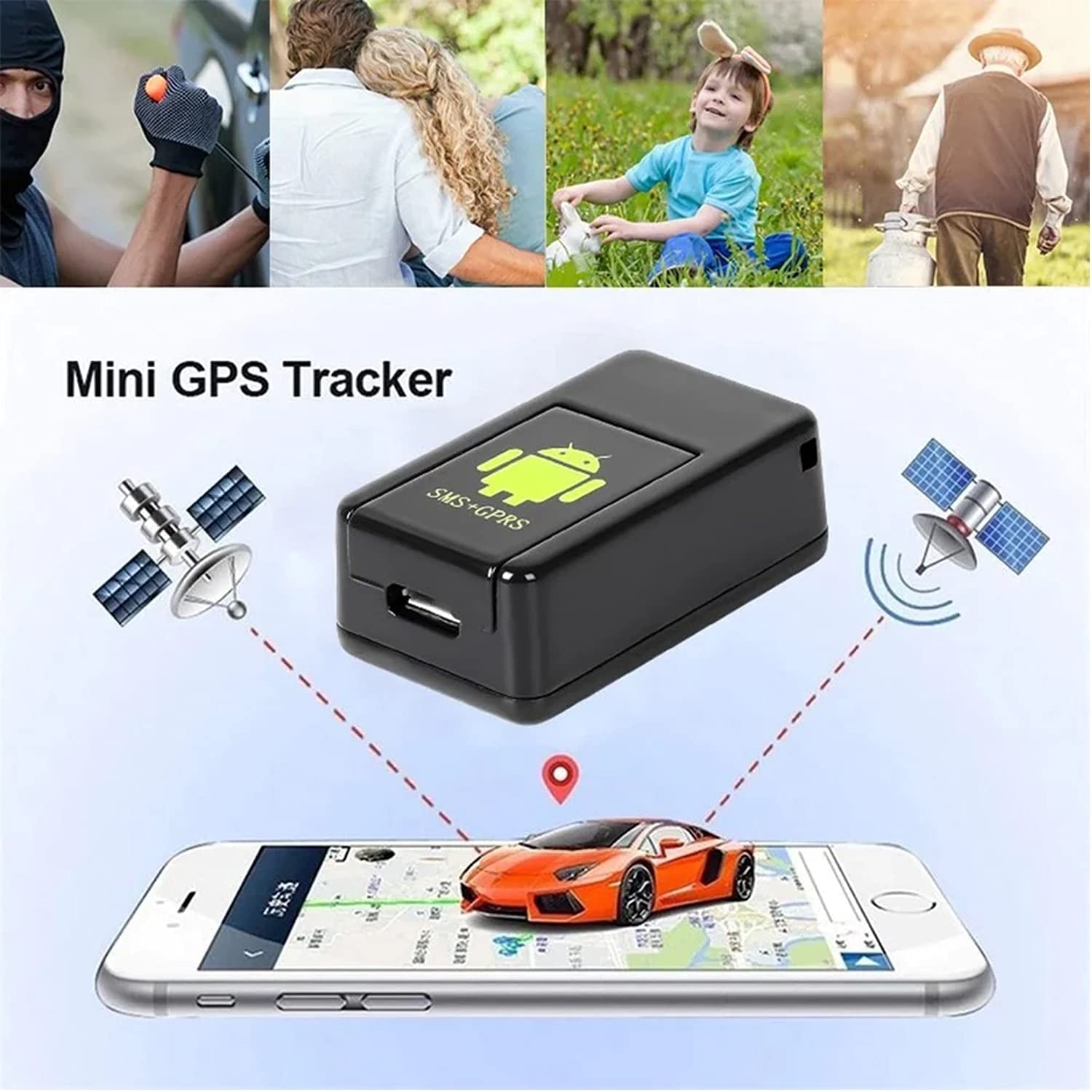 GPS Tracker GF-08 Taking Locator Mini Car GPS Locator Real Time Tracker GSM/GPRS/GPS Network Safety Anti-Lost Tracker Locator Device GSM Listening Device 6