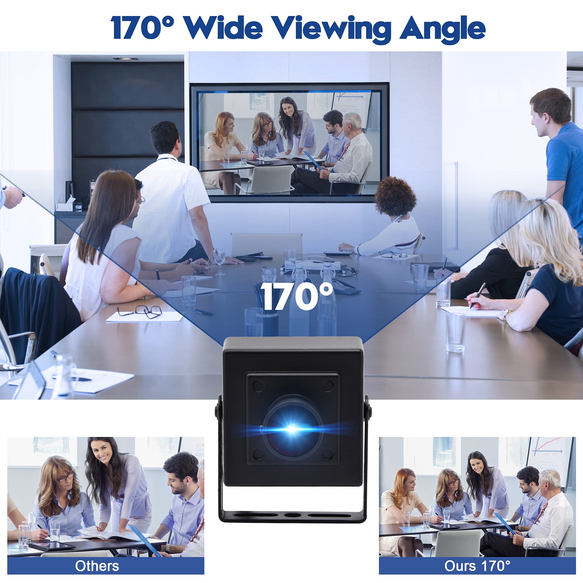 ALPCAM 4K Ultra HD Webcam High Resoulution 2160P USB Camera with 170 Degree Fisheye Lens,IMX317 Sensor USB Camera Support OPENCV for Windows/Linux/OBS/Mac/Raspbeery Pi 5