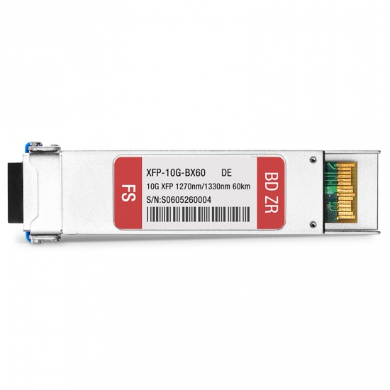 Dell (DE) GP-XFP-10GBX-U-60 Compatible 10GBASE-BX BiDi XFP 1270nm-TX/1330nm-RX 60km DOM LC SMF Transceiver Module 2